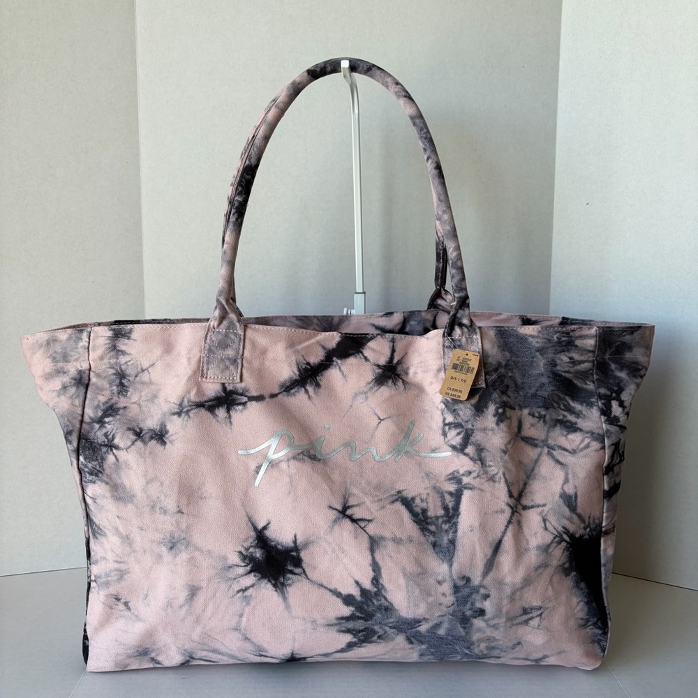 Victoria’s Secret NWT‎ Pink Tie-Dye Large Yoga Beach Gym Weekender Tote Bag
